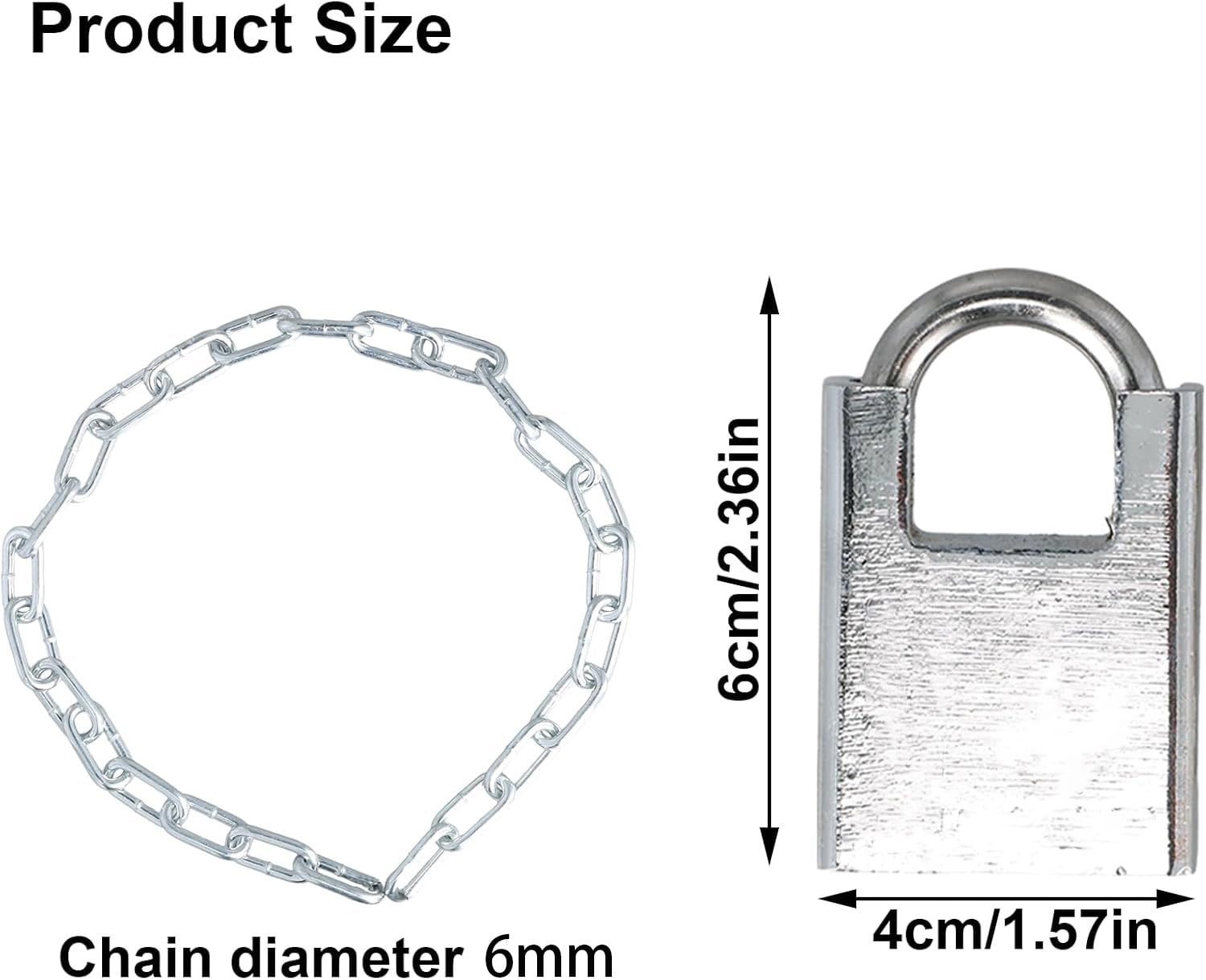 31.5 inch/0.8 Meter Chain Locks,Happon Security Chain and Lock Kit,Bicycle Chain Locks, Security Chain Lock for Motorcycles, Bike,Generator, Gates ,Outdoor Furniture