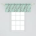thumbnail image 2 of Ambesonne Boho Window Valance, Hand Drawn Feathers Hippie Pattern Bohemian Style Modern Creative Graphic, Curtain Valance for Kitchen Bedroom Decor with Rod Pocket, 54" X 18", Seafoam Grey and White, 2 of 3