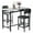 Black, variant on UHOMEPRO 3 Piece Dining Table Set, Kitchen Table with Faux Marble Tabletop and 2 Upholstered Chairs for Small Spaces Kitchen, Modern Rectangle Kitchen Table Set Dining Set with Storage Shelves, Gray
