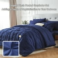 thumbnail image 2 of Davulos Queen Size Comforter Set,7 Pieces Dark Blue Bedding Sets for All Season Bed in a Bag with Comforter ,Flat Sheet ,Fitted Sheet ,Pillowcases & Shams, 2 of 8