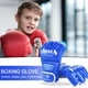 thumbnail image 5 of Guantes de boxeo de medio dedo Equipo deportivo transpirable de PU portátil (Azul M), 5 of 6