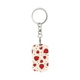 thumbnail image 2 of Uemuo Red Ladybug Pattern Rectangular Metal Keychain - Durable, Stylish, and Personalized Key Ring for Men and Women,Engraved Keychain,Gift Slim Sturdy Keychain, 2 of 7