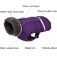 thumbnail image 3 of Tineer Reflective Thicken Dog Jacket Vest Winter Warm Pet Outfit Jacket Coat with Harness Hole for Small Medium Large Dogs for Cold Weather(M,Purple), 3 of 8