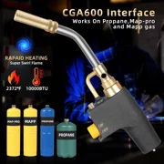 Propane Torch Head Torch Map GasTorch Kit Welding Torch Brazing Torch Trigger Start Ignition for High Intensity