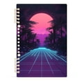 thumbnail image 7 of FORMRS 1-Subject Spiral Notebook 8" x 5" College Ruled 60 Refillable Sheet A5 Hard Cover, 2 Pack, Night Neon Road, 7 of 7