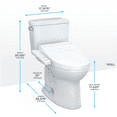 thumbnail image 2 of TOTO® Drake® WASHLET®+ Two-Piece Elongated 1.28 GPF Universal Height TORNADO FLUSH® Toilet with C2 Bidet Seat, 10 Inch Rough-In, Cotton White - MW7763074CEFG.10#01, 2 of 5
