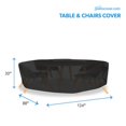 thumbnail image 3 of Patio Extra Large Waterproof Round Oval Table & Chair Cover - Outdoor Patio Table Chair Combo Washable - Heavy Duty Furniture 124 Inch Combo Cover, 3 of 6