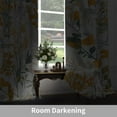 thumbnail image 4 of Lfeey Yellow Floral Spring Blackout Curtains, Room Darkening Grommet Window Curtains, 84 Inch Length, 2 Panels, 4 of 6