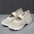 thumbnail image 4 of NOKIO Womens Slip-On Walking Shoes Summer Breathable Mesh Shoes Running Shopping Flat Comfort Wedge Platform Loafers Casual Shoes Women's Hollow Out Wedge Sport Shoes, 4 of 7