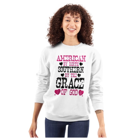 American Southern By the Grace of God Women Crewneck Sweatshirt Brisco Brands S