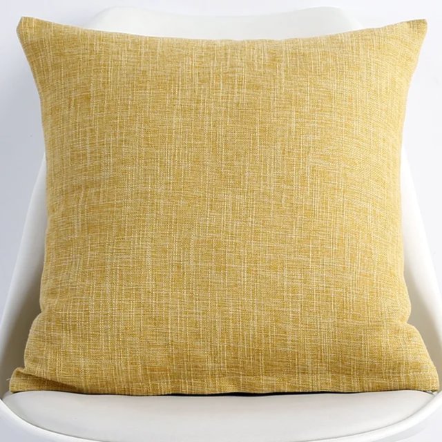 DEKAXID - Fundas de almohada de chenilla suave, teñidas en un tono liso, para sofá, decoración del hogar, paquete de 2