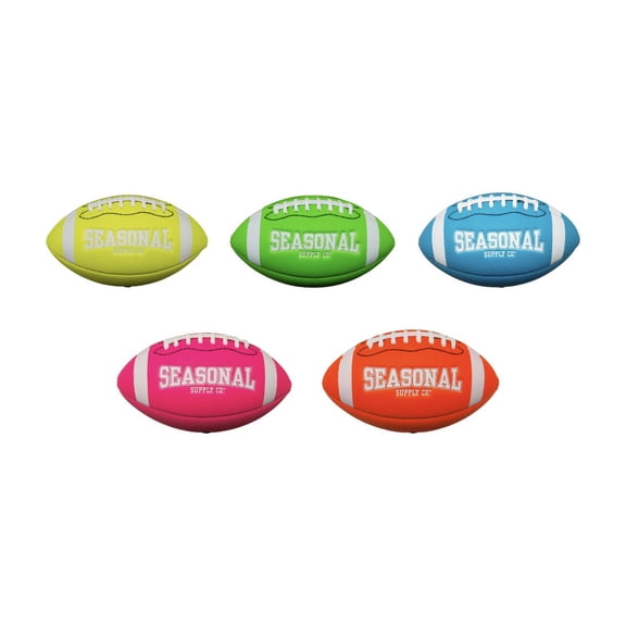 Seasonal Supply Co. Small Play Football Assorted Neon Colors Vinyl Youth and Adult