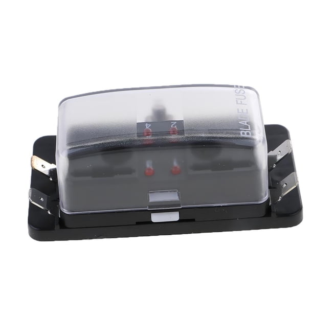 Caja de fusibles a prueba de salpicaduras con indicador LED de fusible fundido y cubierta protectora, bloque de 100 A, CC 12-32 V