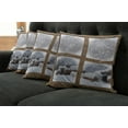 thumbnail image 2 of Ambesonne Winter Throw Pillow Cover 4 Pack, Rustic Snowy Window View, 18", White and Khaki, 2 of 6