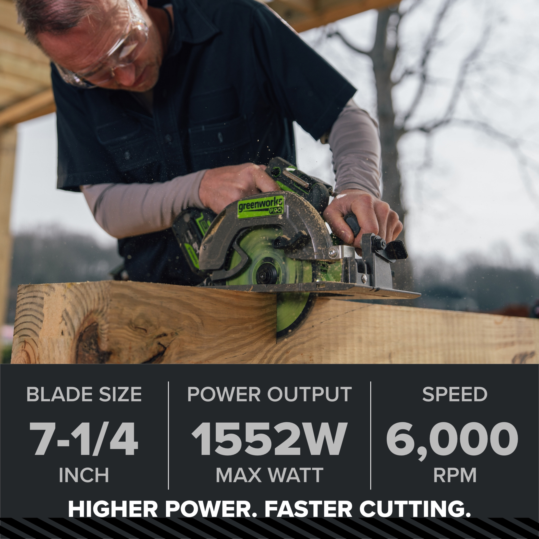 Greenworks PowerAll 24V Circular Saw, 7.25 Inch photo 3