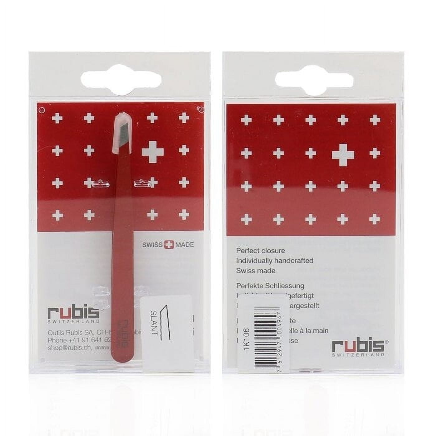 Rubis Classic Slanted Tip Tweezer, Red