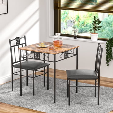 Small Kitchen Table Set for 3, Modern Dining Room Table Set with 3 ...