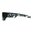 thumbnail image 4 of Locs Mens Gangster Skull Print Arm Plastic Rectangular Sunglasses All Black, 4 of 4