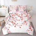 thumbnail image 1 of Erosebridal Spring Cherry Blossoms Bedding Sets Queen Size, Pink Floral Comforter Sets with Sheets, Reversible 7-Piece, 1 of 1
