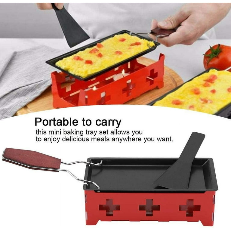 RoseFlower Mini Cheese Raclette With Foldable Wood