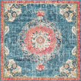 thumbnail image 1 of Unique Tapis Médaillon Centre Penrose Loom8' x 8' Carré Turquoise/Beige, 1 of 1