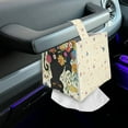 thumbnail image 7 of Psesaysky Tissue Box Cover Square – Black Cat Flower Tissue Box Holder Waterproof PU Leather Modern Facial Decorative Organizer for Bathroom/Car/Office Decor, 7 of 7