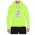 thumbnail image 2 of Deer Rose Animal Lover Unisex Graphic Hoodie Sweatshirt, Safety Green, 2XL, 2 of 3