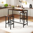 thumbnail image 3 of Patiojoy Bar Table and Chairs Set, 47.5" Rectangular Pub Table with 2 Stools Counter Height Table Set Coffee, 3 of 9