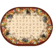 Oval Thanksgiving Tablecloth 52 x 70 Inch, Thanksgiving Turkey Harvest Tablecloth Oval, Thanksgiving Table Cloths Oval, Thanksgiving Oval Table Cloth Decor