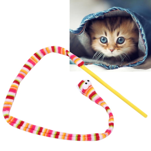 VERDANVERSE Tease Cat Toy Wand for Indoor Playtime Multi-colored Bamboo Strengthen Relationship 1 Set