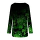 thumbnail image 5 of Blusa de manga larga con cuello en O para mujer del Día de San Patricio Pompotops  FGAJ728, 5 of 5