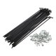 thumbnail image 1 of Unique Bargains 40 radios 14G J Bend de 136 mm x 2 mm con cabecillas para bicicleta de acero negro, 1 of 1
