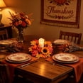 thumbnail image 6 of Fall Candle Rings Fall Decorations for Home Thanksgiving Decorations Artificial Sunflower Maple Leaf Candle Wreath for Table Centerpiece by MPOISVA, 6 of 7
