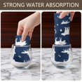 thumbnail image 4 of 2 Pcs Funny Kitchen Towels,Dark Blue Christmas Animal Pattern Microfiber Dish Towels,Kitchen Tea Towels,Kitchen Towel Set (18" X 26"), 4 of 7