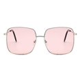 thumbnail image 2 of Square metal sunglasses silver pink glass silver, 2 of 2