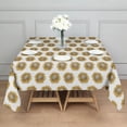 thumbnail image 3 of White Sunflower Pattern Square Tablecloth,Waterproof Square Table Cover,Wipeable Spillproof Washable Table Cover for Home Kitchen Party Decor 60"x60"(152x152cm), 3 of 6