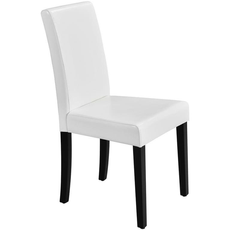 Topeakmart 4pcs Modern Dining Room Chairs High Back Padded Kitchen Chairs White