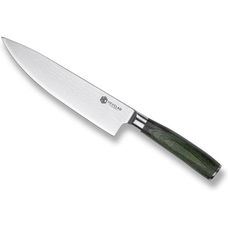 

HexClad 8 Inch Japanese Damascus Stainless Steel Chef Knife Full Tang