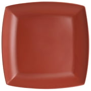 Gibson Home Grayson Melamine 12 Piece Square Dinnerware Set in Orange