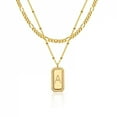 thumbnail image 2 of PERITANG Dainty Layered Initial Necklaces for Women Trendy Figaro Chain Necklace Initials Necklace initial letter pendant necklace, 2 of 7