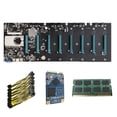 thumbnail image 4 of Btc-S37 Placa Base Para Minería Sin Elevador 8 Gpu Bitcoin Crypto Etherum Mining Set Con 8Gb Ddr3 1600Mhz Ram 1037U 128Gb Msata Ssd Cable De Alimentación Methold EL012794-00, 4 of 6
