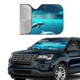 thumbnail image 4 of Zufioo Hawaiian Ship Dolphin Print Car Windshield Sunshade, UV Protection Heat Insulation Protective Cover Suitable for Car, SUV, Truck Auto Accessories-Hawaiian Ship Dolphin, 4 of 8
