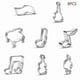 thumbnail image 1 of 8-Piece Stainless Steel Cookie Cutter Set for Baking, Music Note Shapes, Fondant and Biscuit Mold, 1 of 5