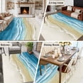 thumbnail image 5 of 5'x8' Area Rugs, Blue Summer Beach Coastal Indoor Outdoor Area Rug for Living Room Bedroom, Nautical Beige Seaside Washable Bathroom Rugs Kitchen Floor Carpet Mats Home Decor Aesthetic, 5 of 8