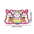 thumbnail image 2 of Easter Bunny Doormat, Super Soft Non-Slip Easter Rug for Front Door, Porch, Kitchen, Bathroom, 50x80 cm Colorful Spring Welcome Mat Indoor Outdoor, 2 of 7