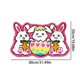 thumbnail image 3 of Tapete con forma de conejo de Pascua | Alfombra antideslizante supersuave y acogedora para dormitorio, porche, pasillo y dormitorio | 60 x 40 cm, poliéster multicolor, ideal para decoración de, 3 of 8