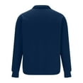 thumbnail image 6 of Aimik Hanes Men's Quarter Zip Sweatshirt Sherpa Lined Fleece Zipper Pullover Heavyweight Winter Warm Cotton Sweater-Dark Blue S, 6 of 6