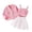Pink, variant on Baby Girl Outfits 3 Piece Graphic Print Square Neck Sleeveless Top And Skirt Coat Outdoor Wear Girls' Clothing Sets 2 Years-3 Years