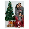 thumbnail image 3 of PatPat Family Matching Christmas Pajamas Set,Deer Print Long Sleeve Gray Nightshirt and Plaid PJ Pants Lounge Set,Xmas Holiday Jammies Sleepwear Flame Resistant, 3 of 8
