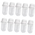thumbnail image 3 of 10 frascos cuentagotas pequeños de 2 ml para muestras de aceites esenciales, transparentes, con doble tapa y fondo redondo, ideales para maquillaje y, 3 of 8